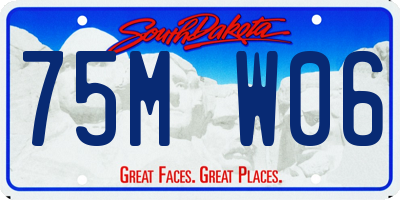SD license plate 75MW06