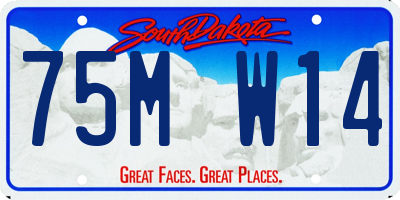 SD license plate 75MW14