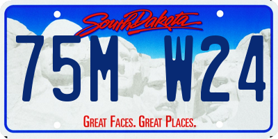 SD license plate 75MW24