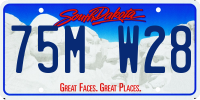 SD license plate 75MW28
