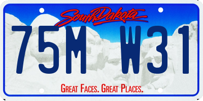 SD license plate 75MW31