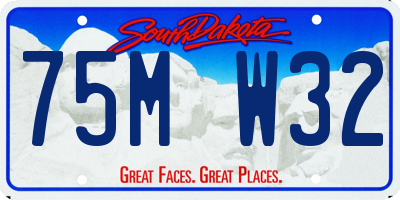 SD license plate 75MW32