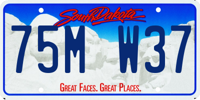 SD license plate 75MW37