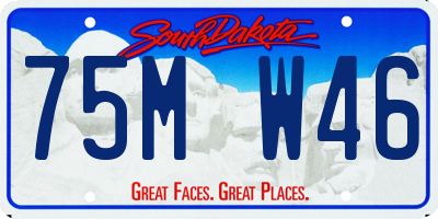 SD license plate 75MW46