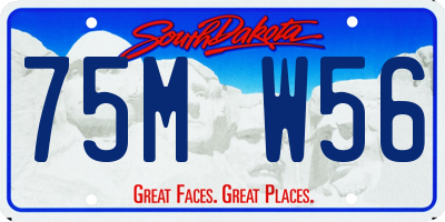 SD license plate 75MW56