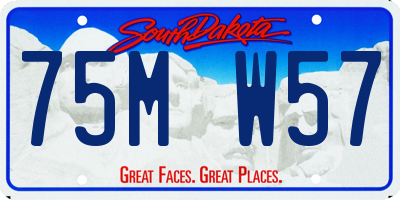 SD license plate 75MW57