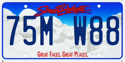 SD license plate 75MW88