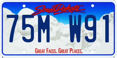SD license plate 75MW91