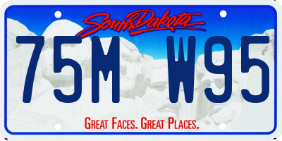 SD license plate 75MW95
