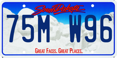 SD license plate 75MW96