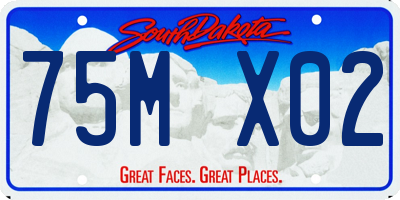 SD license plate 75MX02