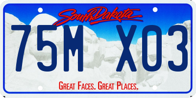 SD license plate 75MX03