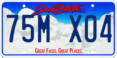 SD license plate 75MX04