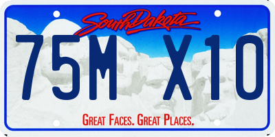 SD license plate 75MX10