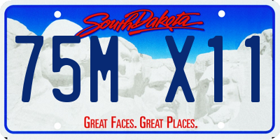 SD license plate 75MX11