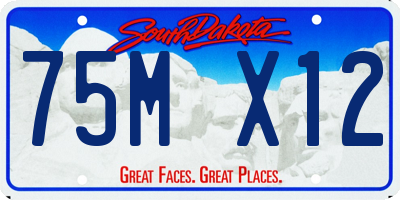 SD license plate 75MX12