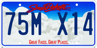 SD license plate 75MX14