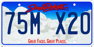SD license plate 75MX20