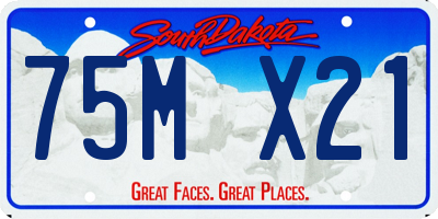SD license plate 75MX21