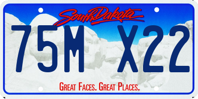 SD license plate 75MX22