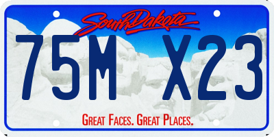 SD license plate 75MX23