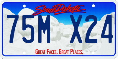 SD license plate 75MX24