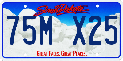 SD license plate 75MX25