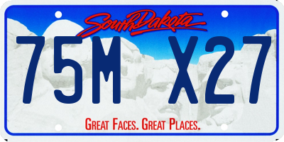 SD license plate 75MX27
