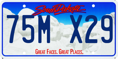 SD license plate 75MX29