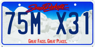 SD license plate 75MX31