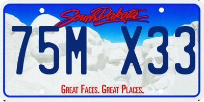 SD license plate 75MX33