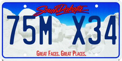 SD license plate 75MX34