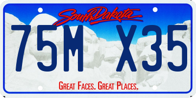 SD license plate 75MX35