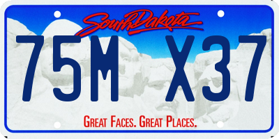 SD license plate 75MX37