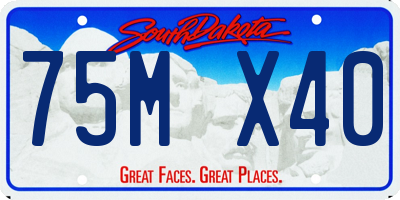 SD license plate 75MX40