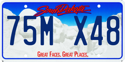 SD license plate 75MX48