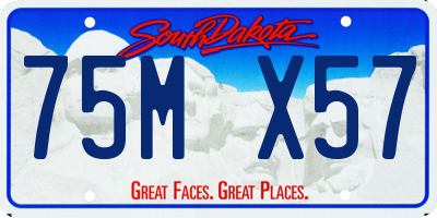 SD license plate 75MX57