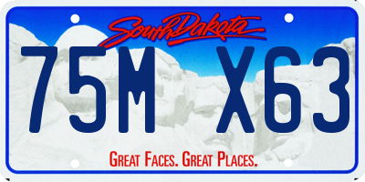 SD license plate 75MX63
