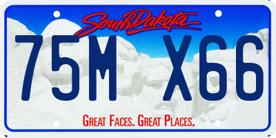 SD license plate 75MX66