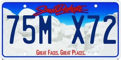 SD license plate 75MX72