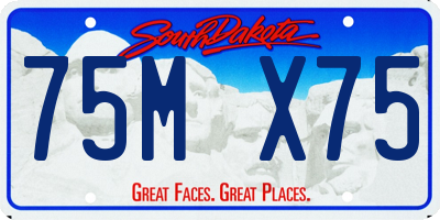 SD license plate 75MX75