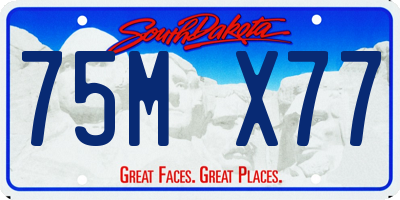 SD license plate 75MX77