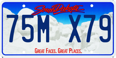 SD license plate 75MX79