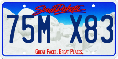 SD license plate 75MX83