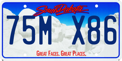 SD license plate 75MX86