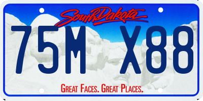 SD license plate 75MX88