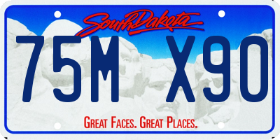 SD license plate 75MX90