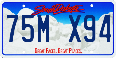 SD license plate 75MX94