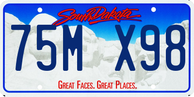 SD license plate 75MX98