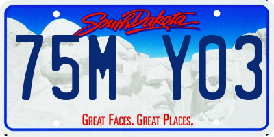 SD license plate 75MY03